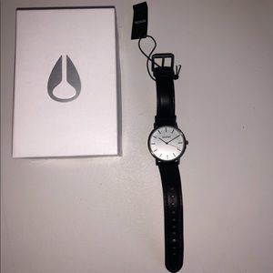 Nixon Porter Leather Watch - DARK BROWN